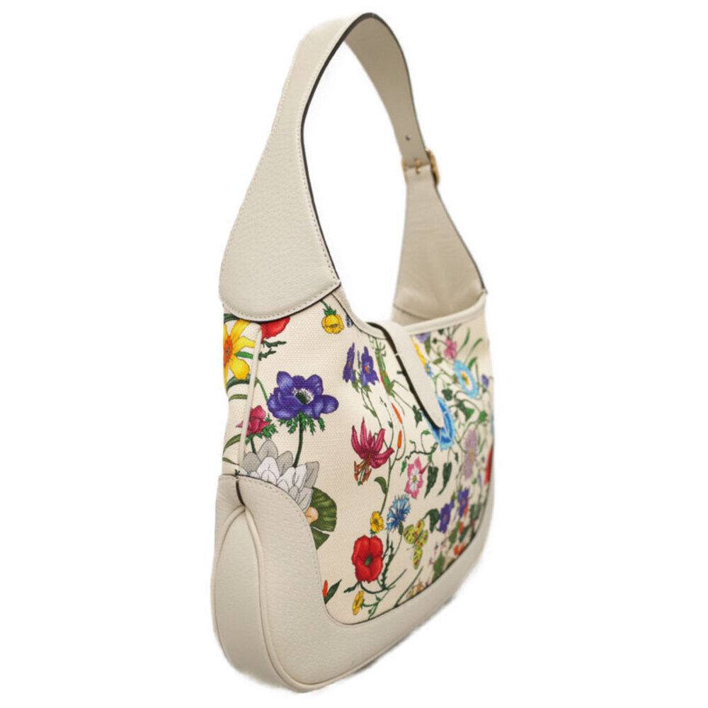 Gucci Bag Flower Shoulder Semi Hobo Jackie Floral